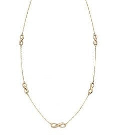 Yellow Gold Infinity Station Necklace
