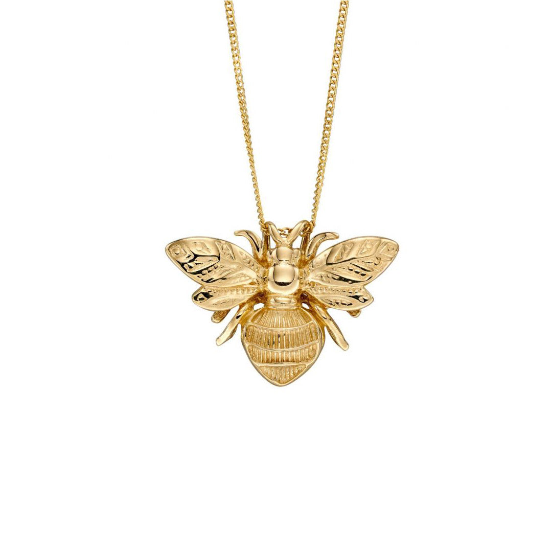 9ct Yellow Gold Honeybee Pendant With Chain