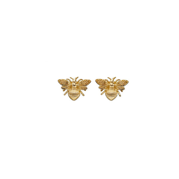 9ct Yellow Gold Bee Earrings