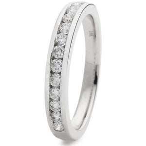 Platinum Brilliant Cut Diamond Half Eternity Ring (0.40ct)