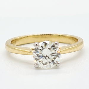 18ct Yellow Gold Brilliant Cut Solitaire Diamond Ring (1.20ct)
