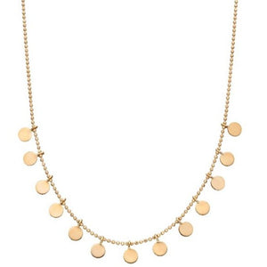 9ct Yellow Gold Disc Necklace