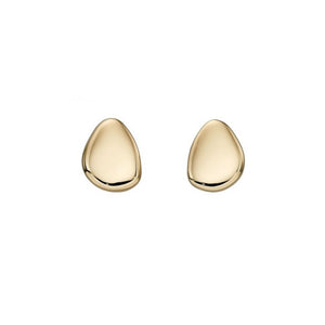 9ct Yellow Gold Pebble Stud Earrings