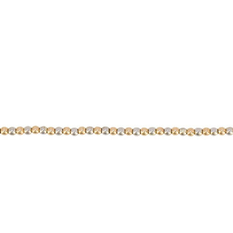 9ct Yellow and White Gold Ball Bracelet