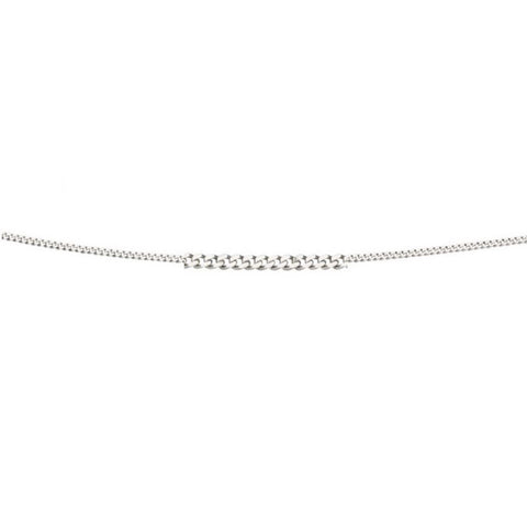 9ct White Gold Curb Lightweight Chain