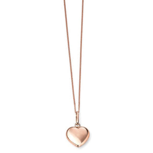 9ct Rose Gold Heart Pendant & Chain