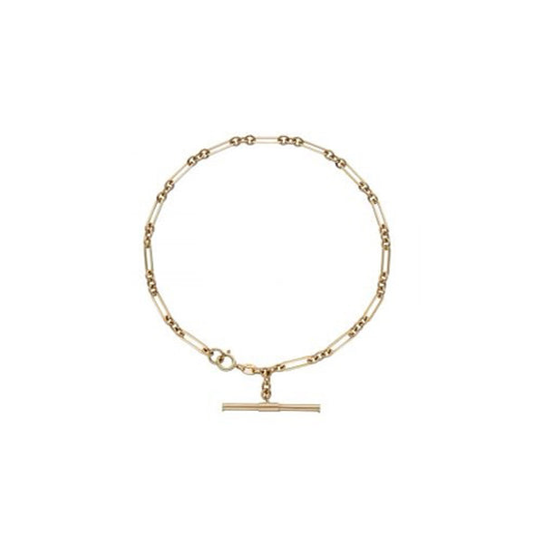 9ct Yellow Gold T-Bar Chain Necklace