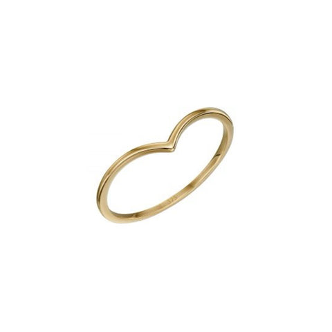 9ct Yellow Gold V Shape Ring