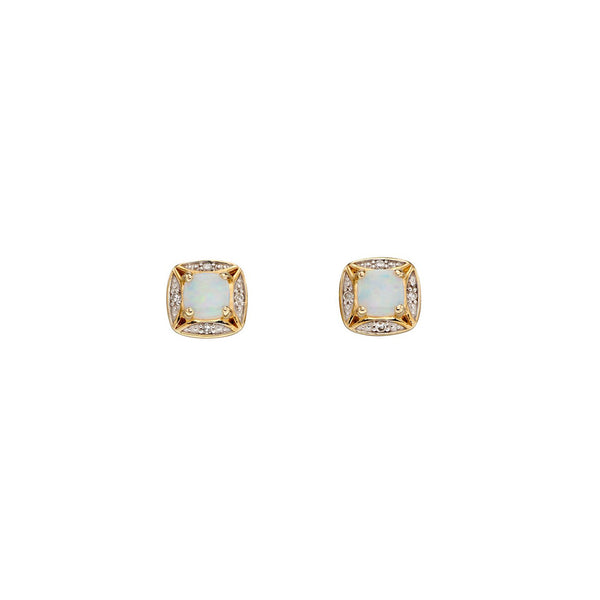 Opal and Diamond Earrings
