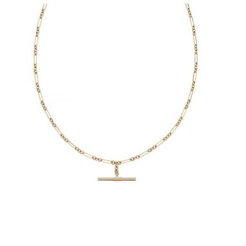 9ct Yellow Gold T-Bar Chain Necklace