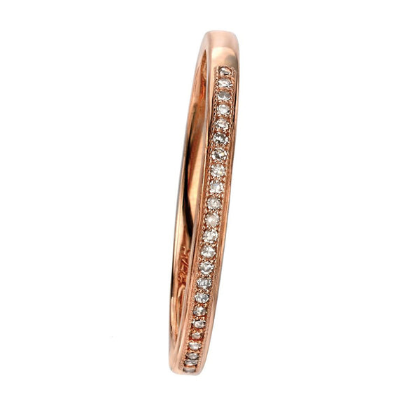9ct Gold Pave Set Diamond Ring (Available in Yellow, White and Rose Gold)